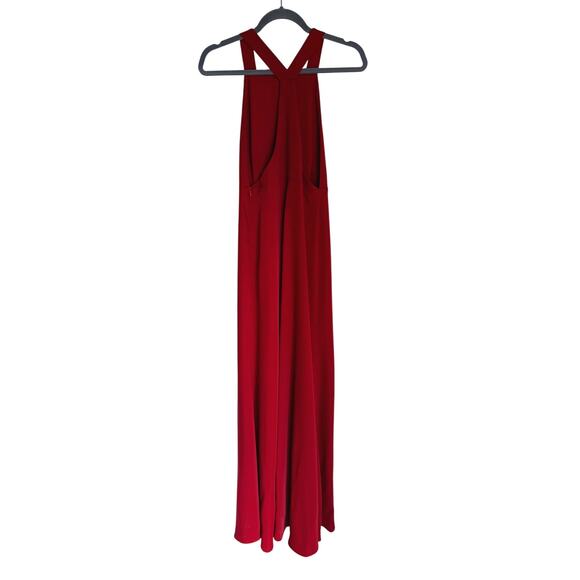 NWT Jill Stuart High Neck Gown A-line Maxi Dress Redwood Maroon XS Formal Event - Picture 5 of 10